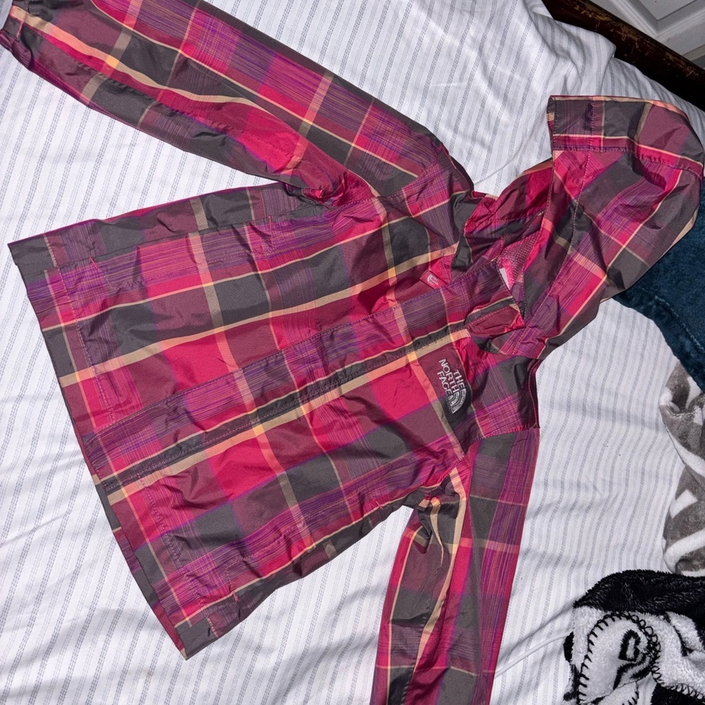 The North Face Pink Plaid Hooded Jacket